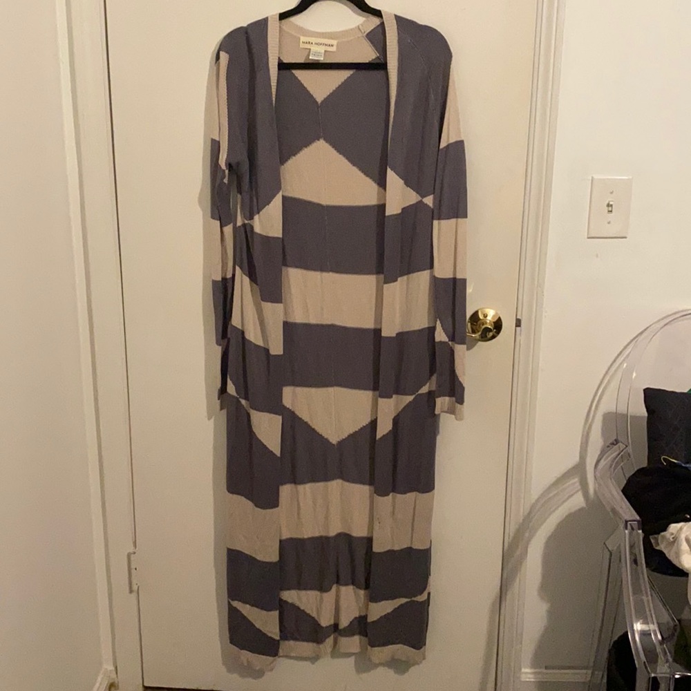 NWOT Mara Hoffman Long Cardigan Diamond Size Small